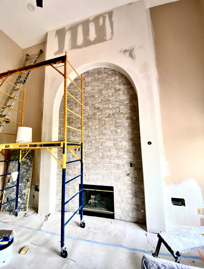 Fireplace Stone Nook in Family Room Fireplace Stone Nook in Family Room
